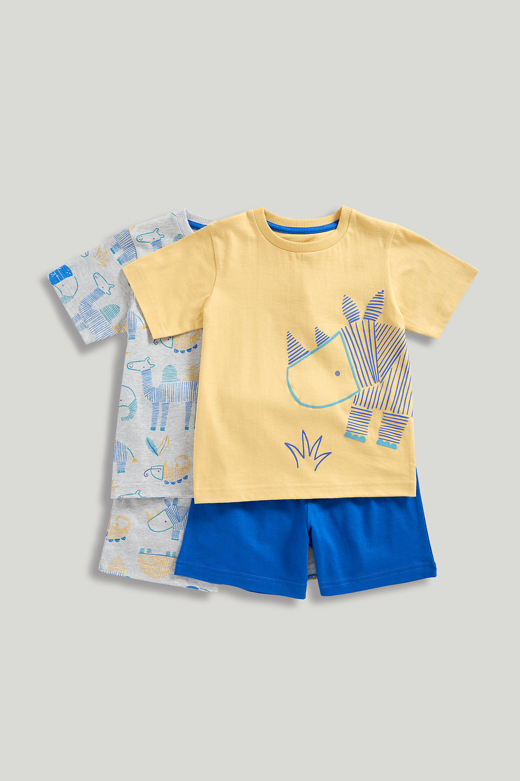 Mothercare Safari Animal Short Pyjamas - 2 Pack