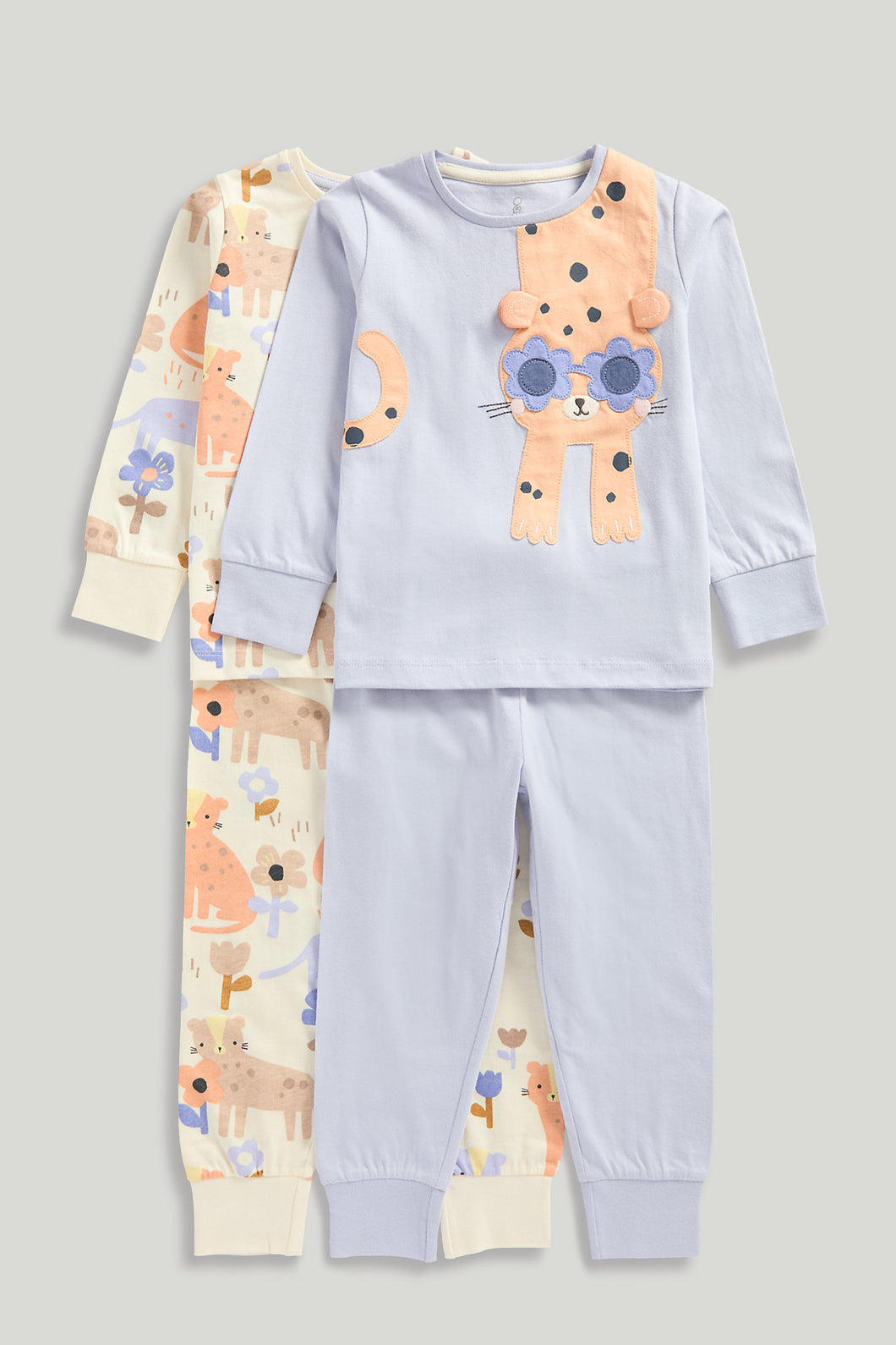 Mothercare Cheetah Pyjamas - 2 Pack