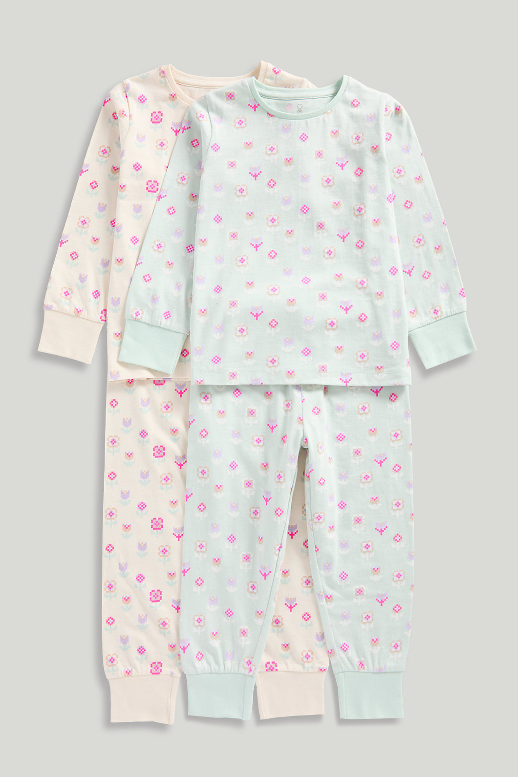 Mothercare Cross Stitch Pyjamas - 2 Pack