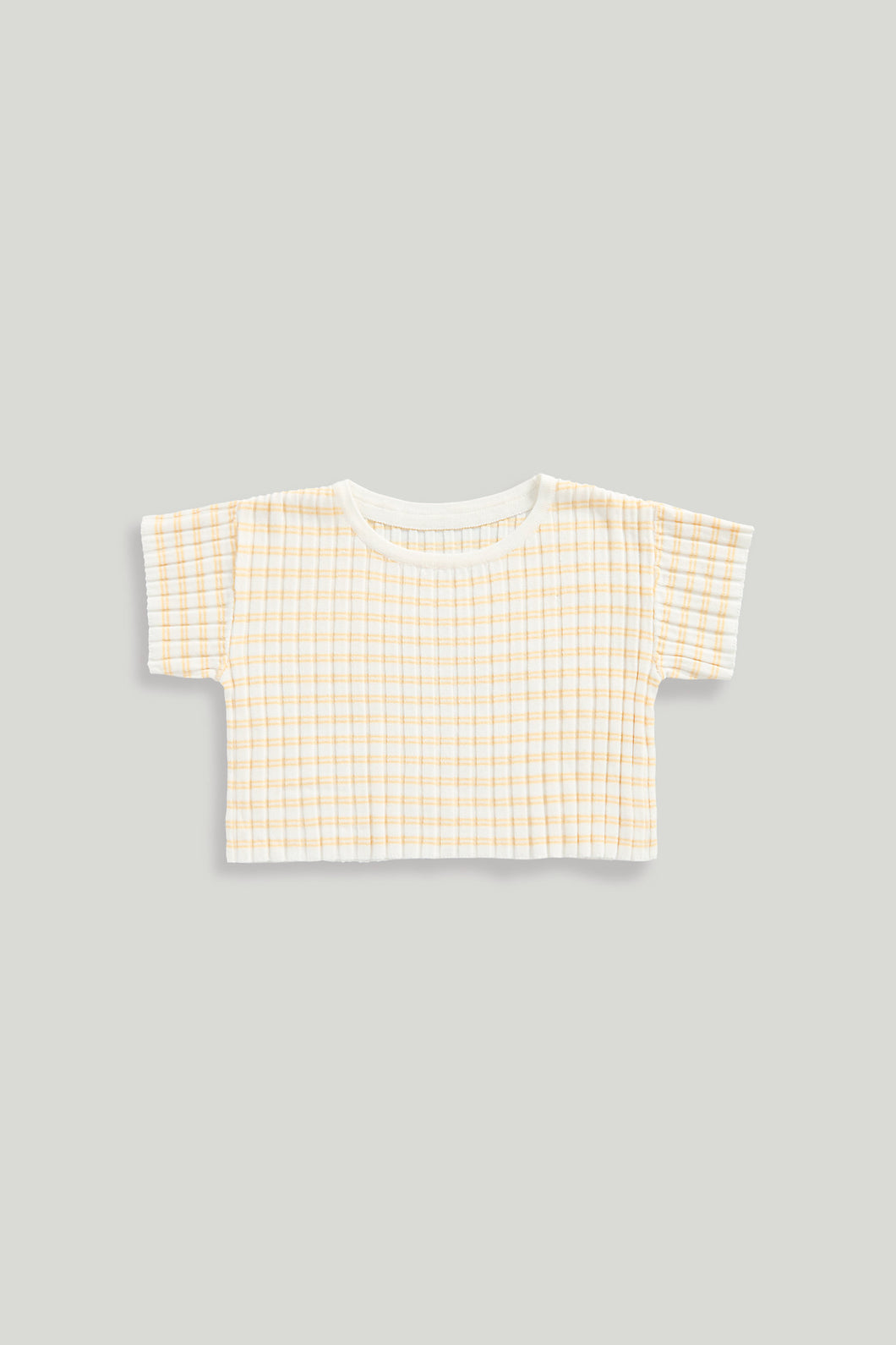 Mothercare Yellow Striped Knitted T-Shirt