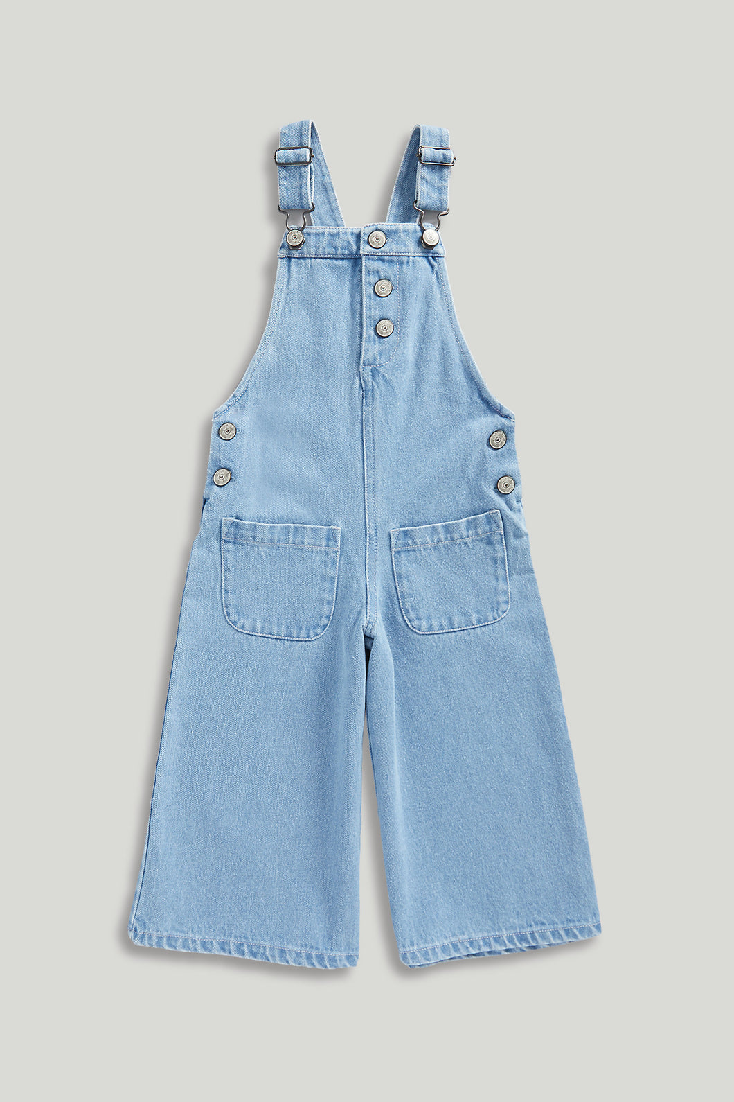 Mothercare Wide-Leg Denim Dungarees