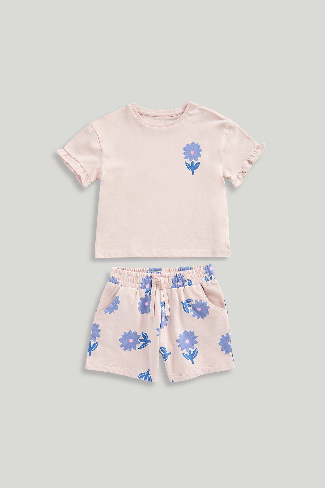 Mothercare Flower T-Shirt and Shorts Set