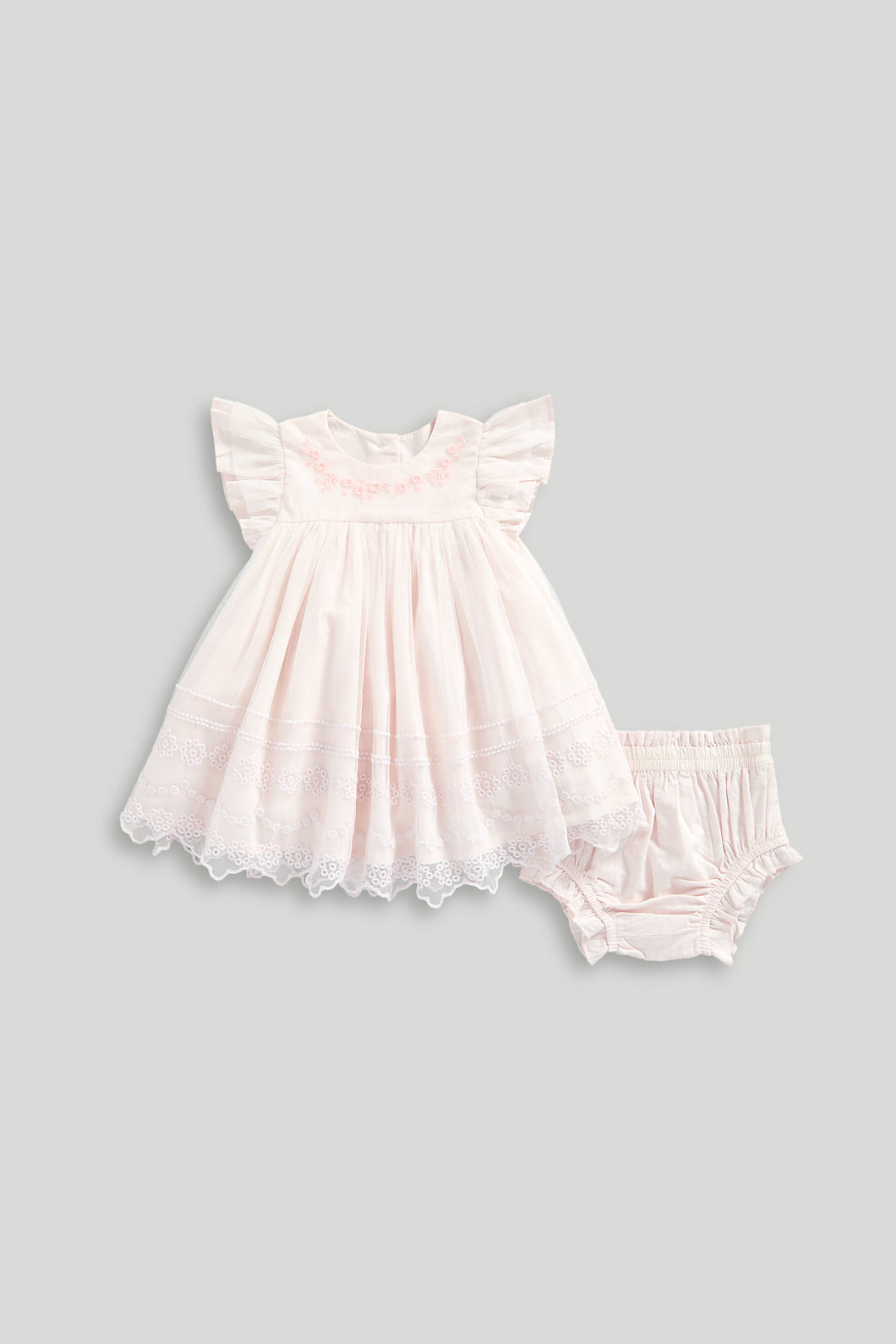 Mothercare Pink Occasion Dress and Knickers