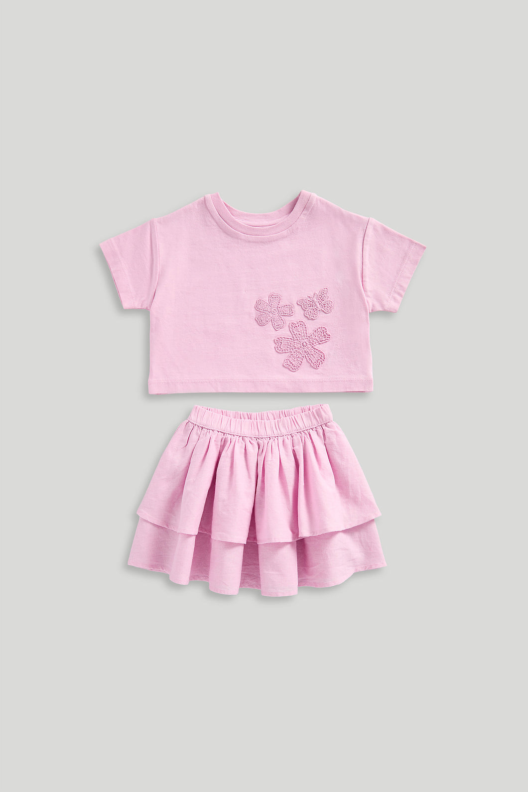 Mothercare Pink T-Shirt and Skirt Set