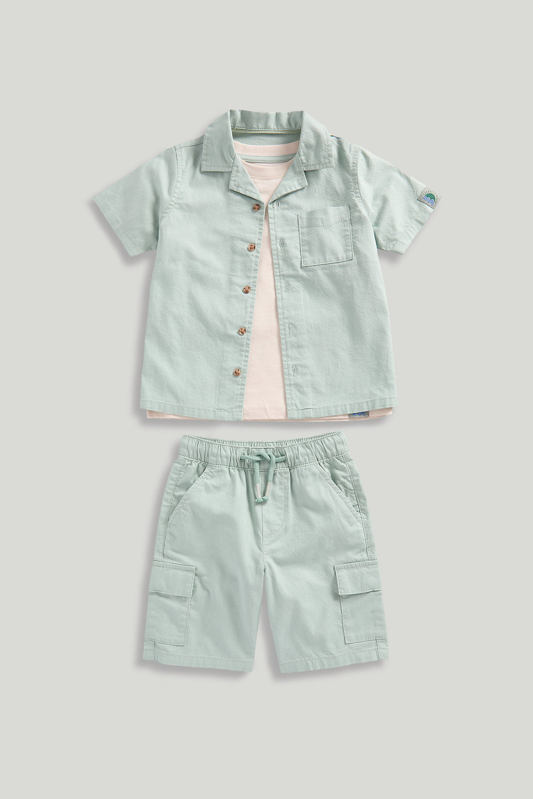 Mothercare Shirt, Shorts and T-Shirt Set