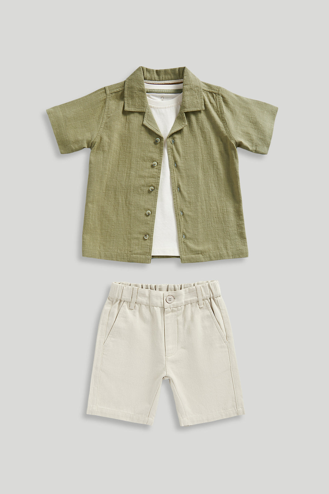 Mothercare Shirt, T-Shirt and Shorts Set