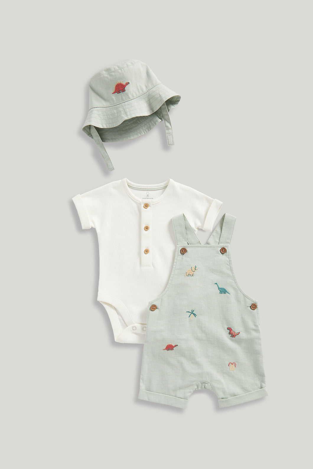 Mothercare Bibshorts, Bodysuit and Hat Set