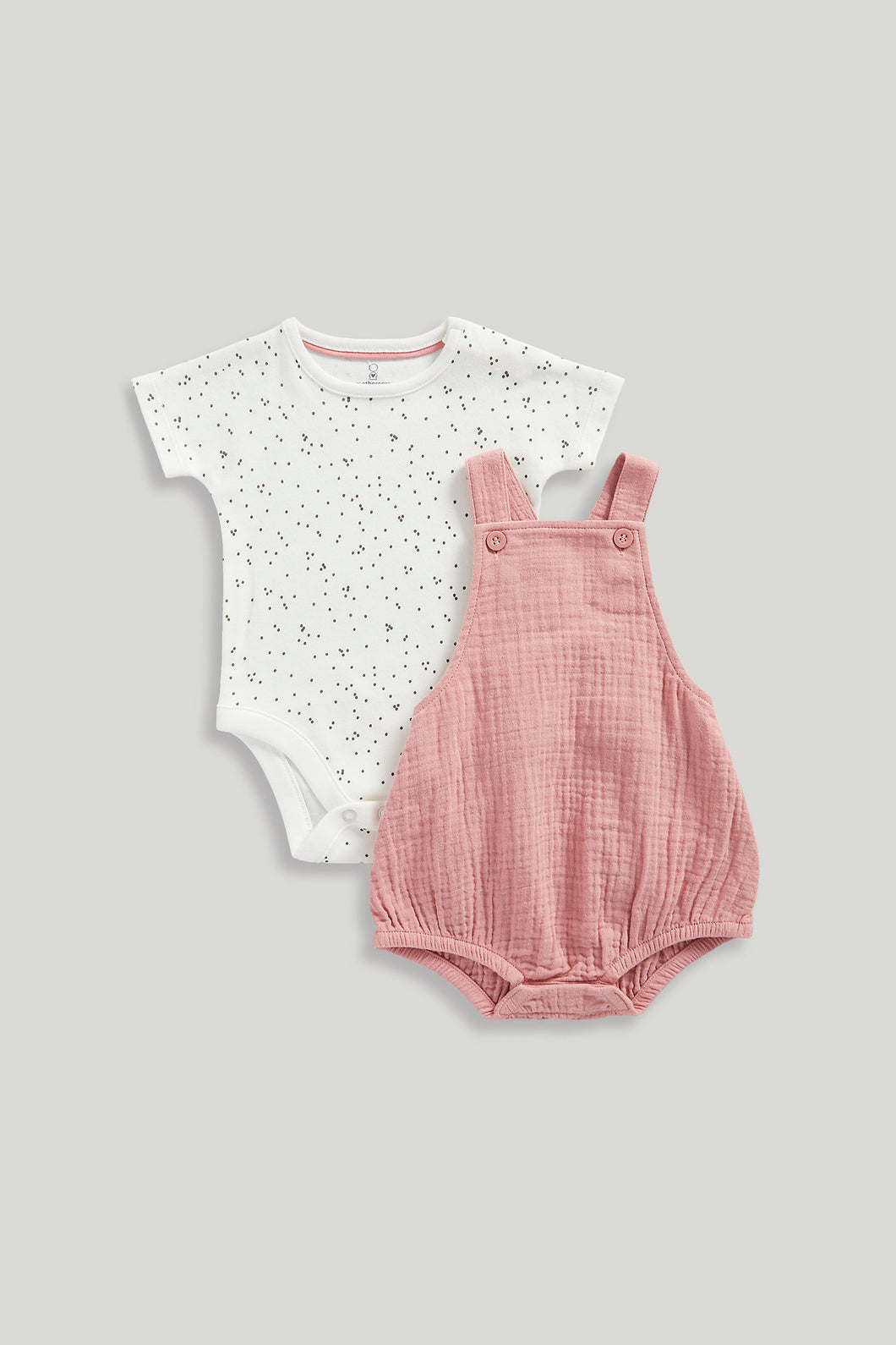 Mothercare Muslin Bibshorts and Bodysuit Set