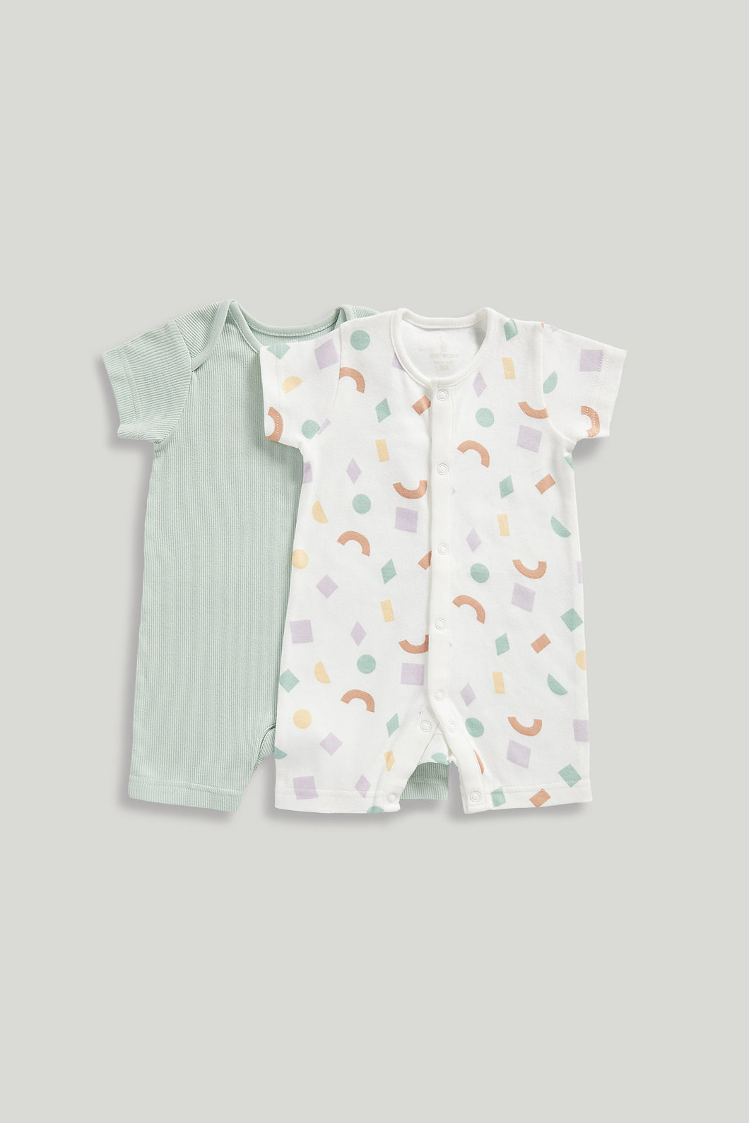 Mothercare 2 Pack Shapes Rompers