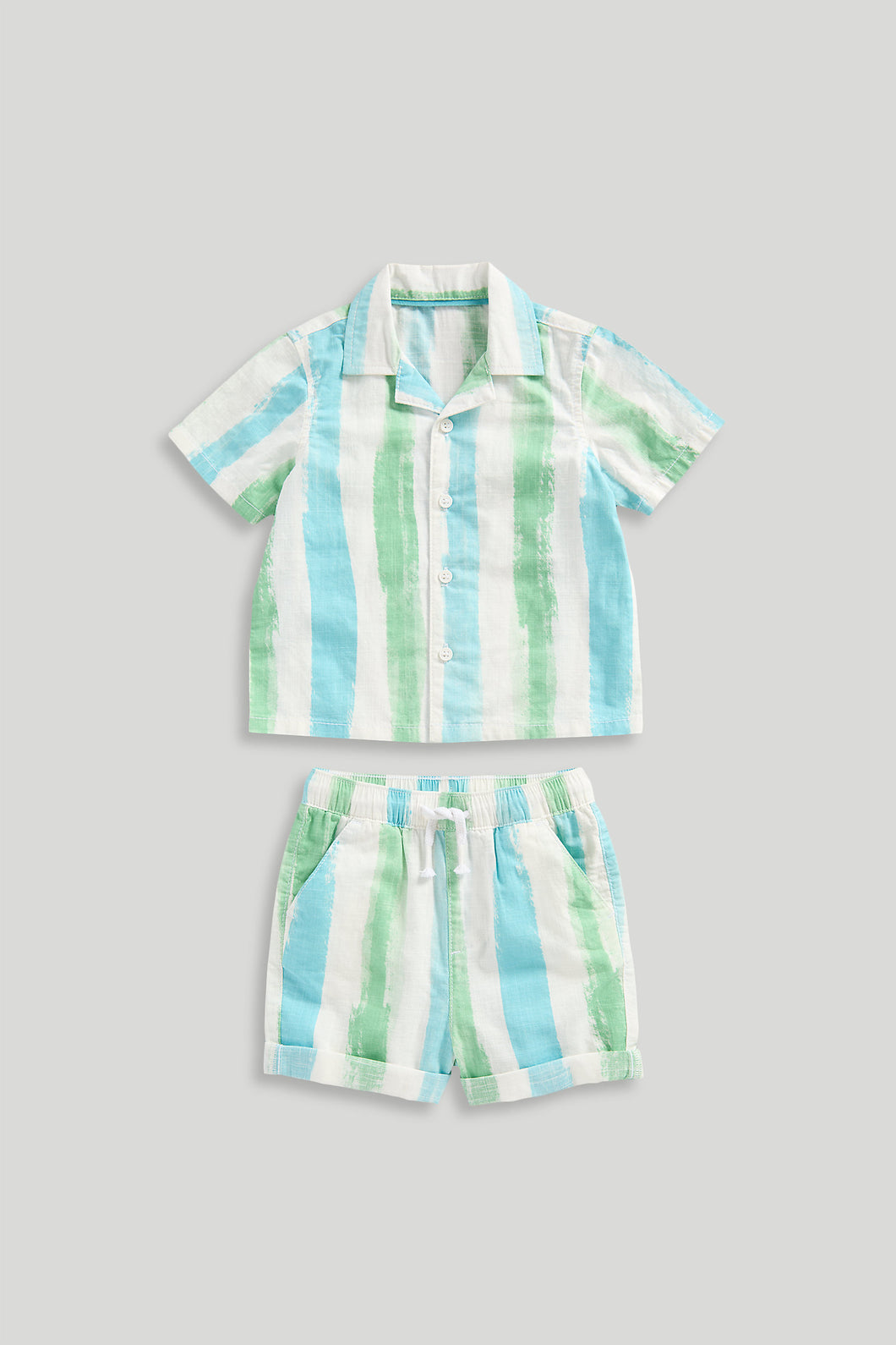 Mothercare Striped Shirt and Shorts Set