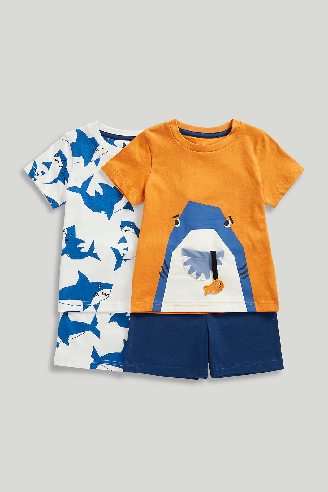 Mothercare 2 Pack Shark Short Pyjamas