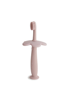 Mushie Flower Training Toothbrush Blush 1