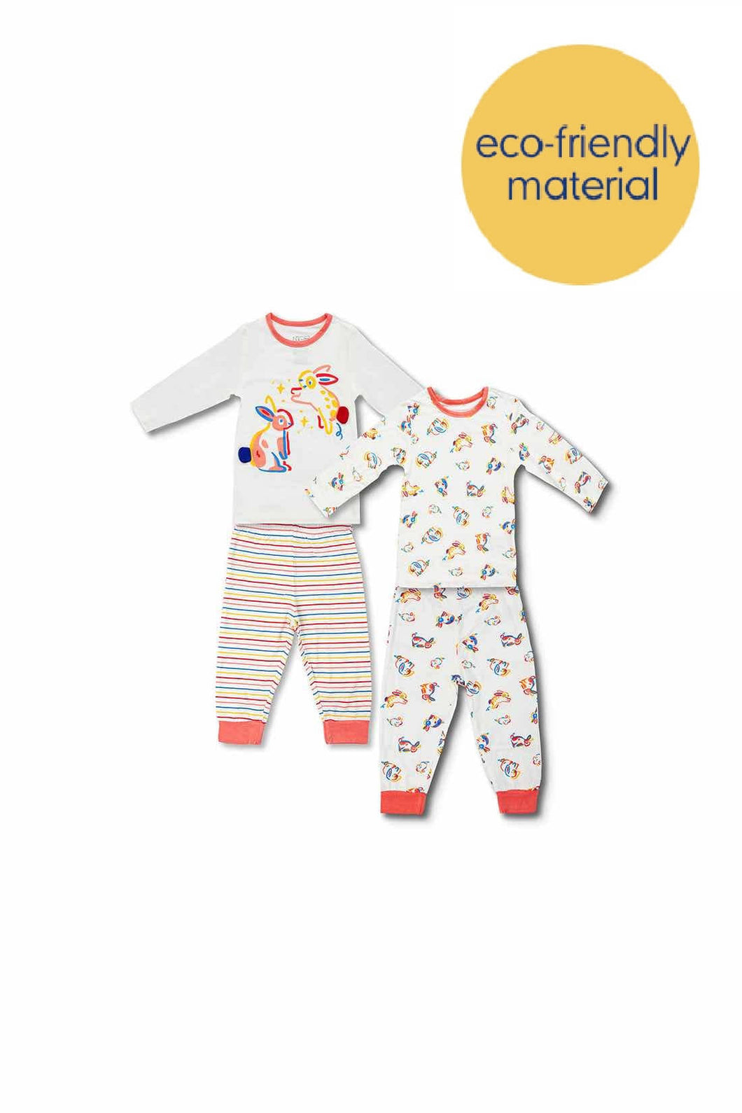 Not Too Big Bunny Bamboo Pyjamas - 2 Pack