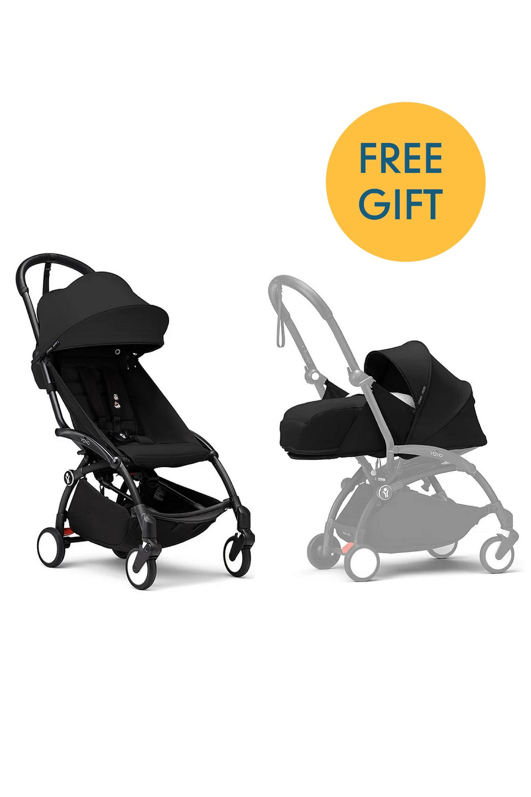 Stokke® YOYO³ Stroller from Newborn to Toddler (Free 6+ Colour Pack Footrest and YOYO bag)