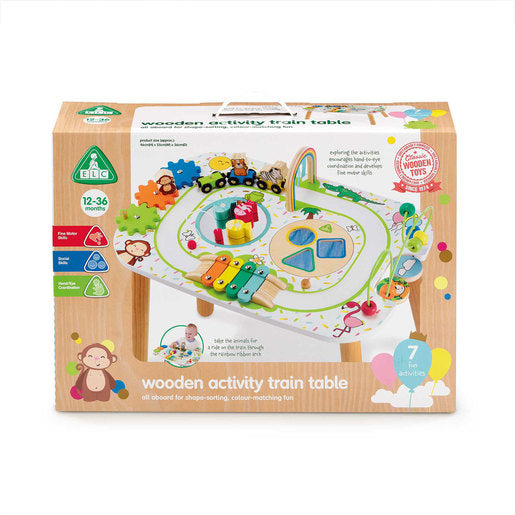 Buy Early Learning Centre Wooden Activity Train Table Online mothercare mothercare hong kong