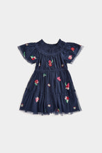 
                        
                          Load image into Gallery viewer, Mothercare Navy Tulle Tiered Dress
                        
                      