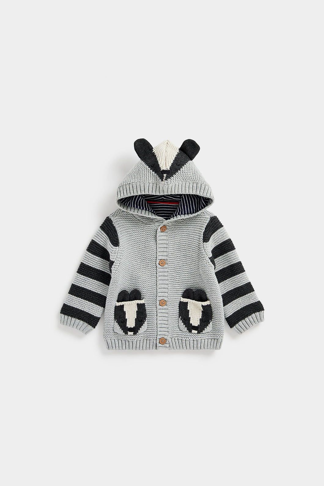 Mothercare Novelty Badger Knitted Cardigan