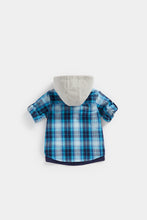 
                        
                          Load image into Gallery viewer, Mothercare Checked Hooded Shirt And T-Shirt Set
                        
                      