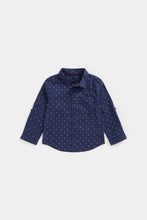 
                        
                          Load image into Gallery viewer, Mothercare Navy Printed Shirt
                        
                      