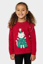 
                        
                          Load image into Gallery viewer, Mothercare Festive Cat Knitted Jumper
                        
                      