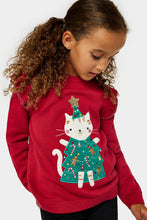 
                        
                          Load image into Gallery viewer, Mothercare Festive Cat Knitted Jumper
                        
                      