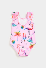 
                        
                          Load image into Gallery viewer, Mothercare Pink Flamingo Swimsuit
                        
                      