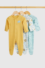 
                        
                          Load image into Gallery viewer, Mothercare Safari Baby Sleepsuits - 3 Pack
                        
                      