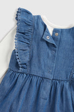 
                        
                          Load image into Gallery viewer, Mothercare Denim Dungarees And Bodysuit Set
                        
                      