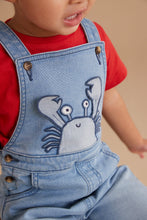 
                        
                          Load image into Gallery viewer, Mothercare Denim Short Dungarees And T-Shirt Set
                        
                      