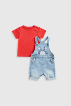 
                        
                          Load image into Gallery viewer, Mothercare Denim Short Dungarees And T-Shirt Set
                        
                      