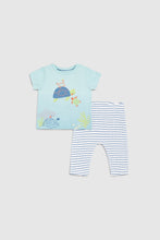 
                        
                          Load image into Gallery viewer, Mothercare Ocean T-Shirt And Leggings Set
                        
                      