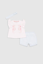 
                        
                          Load image into Gallery viewer, Mothercare Seahorse Top, Shorts And Headband Set
                        
                      