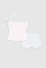
                        
                          Load image into Gallery viewer, Mothercare Seahorse Top, Shorts And Headband Set
                        
                      