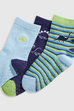 
                        
                          Load image into Gallery viewer, Mothercare Dinosaur Slip-Resist Socks - 3 Pack
                        
                      