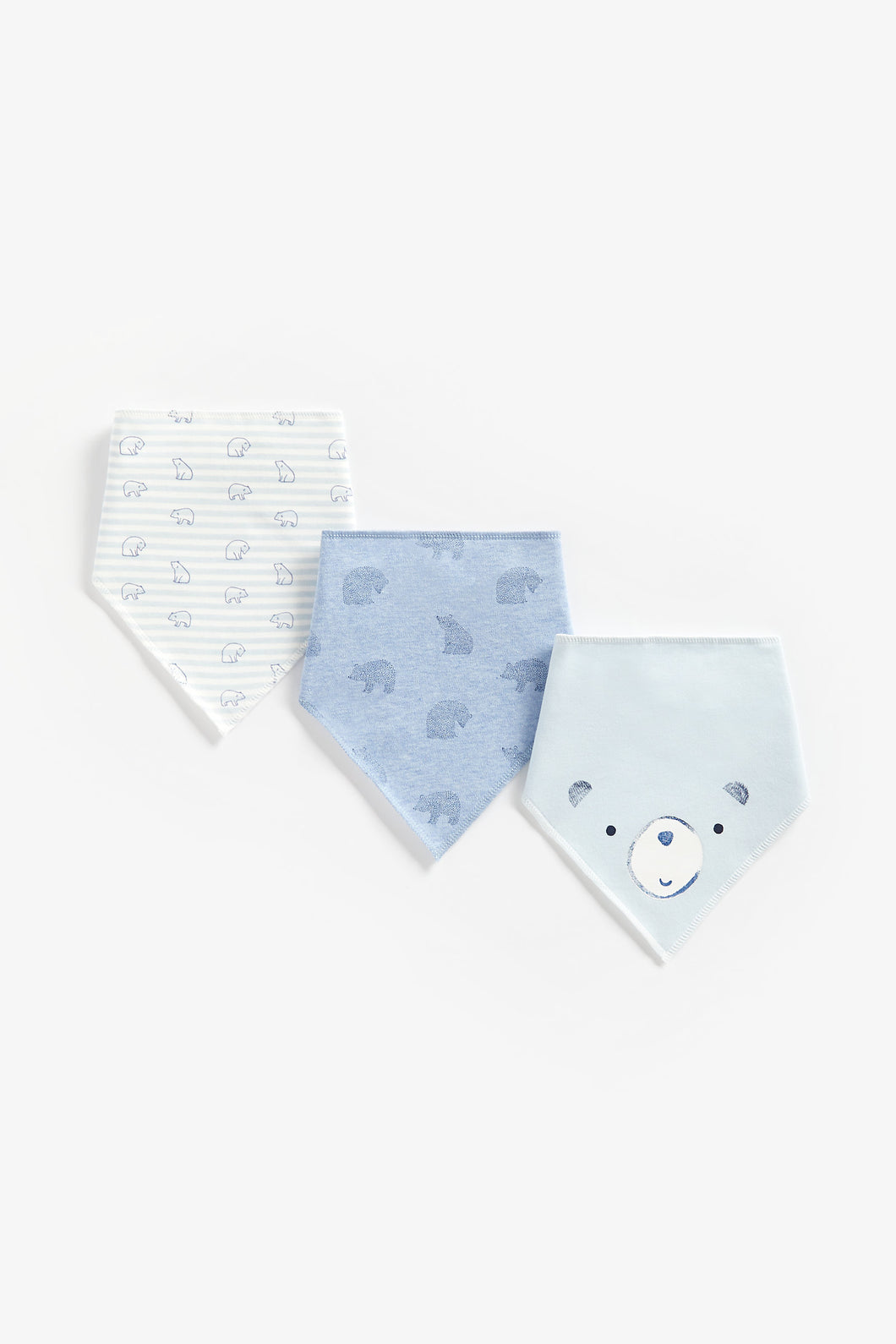 FREE GIFT - Mothercare Blue Bear Dribbler Bibs - 3 Pack