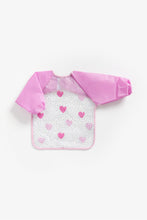 
                        
                          Load image into Gallery viewer, Mothercare Hearts Coverall Bibs - 2 Pack
                        
                      