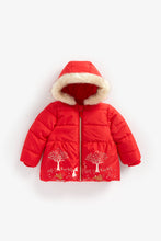 
                        
                          將圖片載入圖庫檢視器 Mothercare Red Border-Print Padded Parka Coat
                        
                      